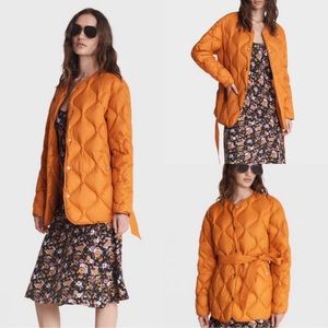 Rag & Bone Ruby Liner Down Puffer‎ Jacket Burnt Orange Women Large NWT
